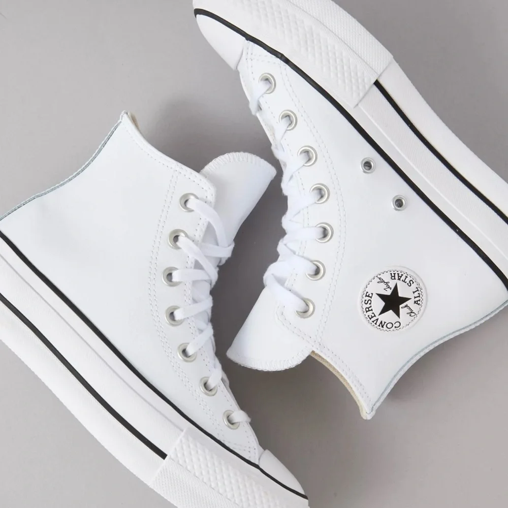 Converse Chuck Taylor All Star High Top Platform Leather Sneakers - Picture 2 of 15